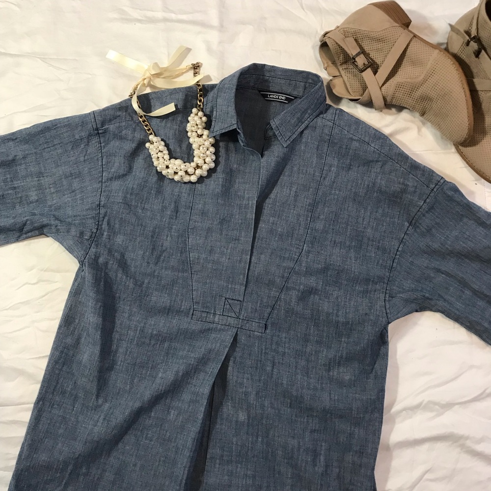 Lands End Chambray Tunic - Picture 6 of 7